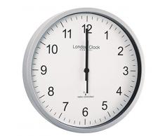 London Clock RC Argent simple Horloge murale, 30.5Â x 30.5Â x 4Â cm