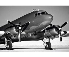 Scenolia Tableau sur Toile Avion Douglas DC3 60 x 40 cm | dÃ©co Murale 100% Fabrication franÃ§aise