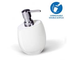 Tatkraft Immanuel Distributeur de Savon, Acrylique, Blanc, 9,69 x 7,7 x 15,5 cm