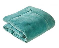 Blanc des Vosges Byzance Edredon, 100% Coton, Celadon, 160 x 160 cm