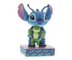 Disney Tradition 4059741 Figurine Stich et Grenouille, résine, Multicolore, 9,5 x 5 x 9,5 cm
