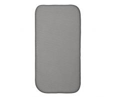 InterDesign iDry tapis de sechage rapide, petit tapis égouttoir vaisselle en microfibres polyester, tapis évier épais - Gris - 46x23cm