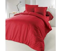 douceur dintérieur housse de couette 2 personnes 260x240cm 57 fils lina coquelicot