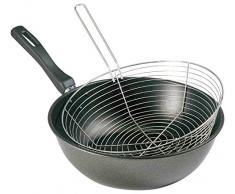 Garcima Poêle Panier friteuse Double, Alliage, argenté, 25. cm