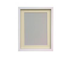 FRAMES BY POST Porte Photo 18 mm de Largeur Rio avec embase Ivoire 10 x 8-Pouces pour Photo de 7 x 5-Pouces, Blanc