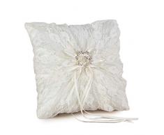 mopec Coussin pour alliances, Textile, ivoire, 20 x 20 x 4.5Â cm