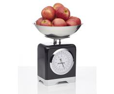 KitchenCraft Lovello Balance de cuisine mÃ©canique rÃ©tro CapacitÃ© 5 kg, noire de nuit, 5 kg