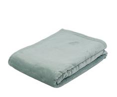 Gözze Plaid et de Couverture 150 x 200 cm, Polyester, Aqua, Hellblau, 180 x 220 cm