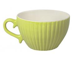 Excelsa Parisienne Tasse Jumbo 400Â ML, Porcelaine, Vert, 11.5Â x 11.5Â x 7.2Â cm
