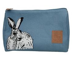 Creative Tops Into The Wild lièvre Medium Sac de Cosmétique, Tissu, Bleu, 2 x 26 x 17 cm