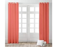 Today 257157 Rideau Occultant à Åillets Polyester Corail/Orange 140 x 260 cm