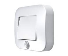 LEDVANCE GADGET NIGHTlux Hall + Détecteur de Mouvement (Piles incluses) | Veilleuse Mobile à Pile | Blanc | 0,25 Watts - 14 Lumens | Blanc Froid | Etanche IP54