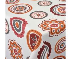 Venilia Rouge Rectangle Séville acidulé Linge de Table Nappe Anti Tache, Imperméable, Coton, rectangulaire, 160 x 240 cm, 55162