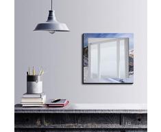 Bonamaison DÃ©coration Murale Impression sur Miroir EncadrÃ© sur Toile, Dimensions: 50 x 50 Cm - ConÃ§u et fabriquÃ© en Turquie