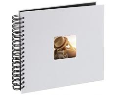 Hama Album Photo Fine Art (format 28 x 24 cm, 50 pages noires, Ã spirale) Craie