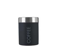 Premier Housewares 0508676 BoÃ®te Ã CafÃ© en Ãmail Noir et Couvercles en Acier Inoxydable SatinÃ©