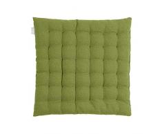 Linum PEPPER Coussin de Siege, Coton, Vert Mousse, 40 x 40 cm