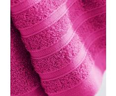 douceur dintérieur serviette de toilette 50x90 cm eponge vitamine fuchsia