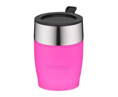 ThermoCafé by THERMOS DeskCup Tasse à café en Acier Inoxydable 0,25 l Compatible avec de Nombreuses Machines à café automatiques sans BPA, Acier Inoxydable, Rose, 0,25 Liter