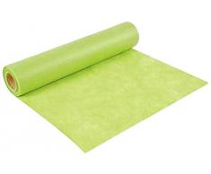 Viphome 6CHT015VA Chemin de Table Effet Tissu Vert 30 x 720 cm