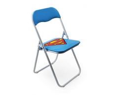 Excelsa Superhéros Chaise Pliante Superman, métal, Bleu, Hauteur de lassise : 80 cm