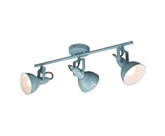 Briloner Leuchten - Plafonnier, plafond LED, Ã©clairage, 3 spot, MÃ©tal, E14, max. 40W, menthe-blanc