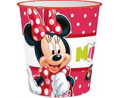 Joy Toy 72288 Poubelle Minnie de Plastique, Multicolore, 21x21x23 cm