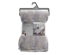 douceur dintÃ©rieur plaid 125x150cm metallisee zaggy anthracite/or