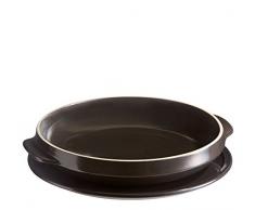 Emile Henry Eh799599 Set de Moule à Tarte Tatin Céramique Noir Fusain 29 X 29 X 5,5 cm