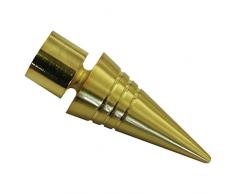 GARDINIA Embouts pour tringle Ã rideau, 2 embouts pointe, SÃ©rie Chicago, MÃ©tal, Laiton, DiamÃ¨tre: 20 mm