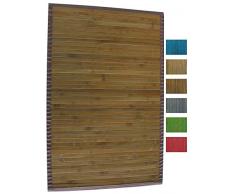 MSV Tapis Bambou Marron Fonce 50 x 80 cm, 80 x 150 cm