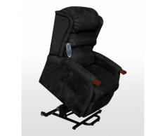 FAUTEUIL RELEVEUR 2 MOTEURS ET MASSAGE NOIR SPLENDOR