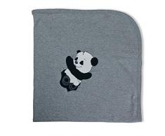 Cudaboo Panda Couverture pour bébé (90 x 90 cm) Gris