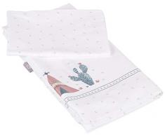 Träumeland TT18402 Kaktusliebe Parure de lit 100 x 135 cm + 40 x 60 cm Multicolore