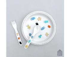 Petit Jour Paris - Coffret Vaisselle dApprentissage Les Doudous - pour Apprendre à Manger Comme Un Grand