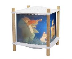 TROUSSELIER - Ernest & Celestine - Veilleuse - Lanterne ReVOLUTION 2.0 - Cadeau Enfant - Projecteur d’Etoiles Musical - Musique & Histoire du soir en Streaming - Détecte les Pleurs - Rechargeable