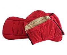Easy Walker ej10013 + ej10018 June Package SetTapis de Chancelière et poussette, rouge