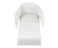 Italbaby Maxi Petite Etoile Parure de lit, Blanc, 5 pièces