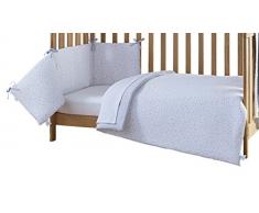 Clair de Lune Parure de lit (Gris, étoiles et rayures, Lot de 2)