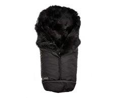 B.O.Z.Z 25-2015-29 Chancelière à poils longs avec fourrure dagneau Noir chiné Intérieur avec peau dagneau gris foncé