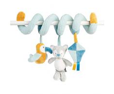 NATTOU Spirale de Jeu avec Hochet Tim/Tiloo Bleu/Gris/Jaune 18 x 29 x 9 cm