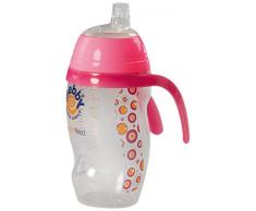 Mebby Tasse dApprentissage Anti-Gouttes 6+ Mois Rose avec Bec en Silicone