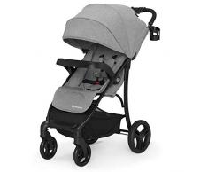 Kinderkraft Poussette Canne CRUISER, Légère, Suspension 4 Roues, Pliable, Gris