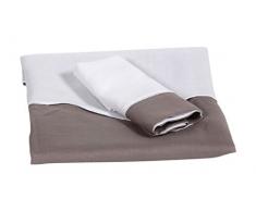 Lait Baby cflerl Rayon de Lune couette et taie doreiller Lit, blanc/taupe, 100 x 130/40 x 60