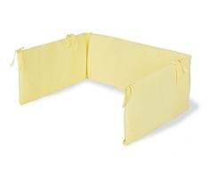 Pinolino Tour de lit avec fermeture à glissière en tissu éponge pour lit pour bébé (Jaune)