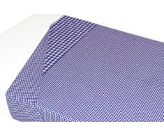 Taftan Drap de Lit Vichy bleu foncé (120 x 150 cm) - Bleu foncé