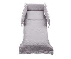 Italbaby Maxi zigzag Parure de lit, gris/blanc, 5 pièces