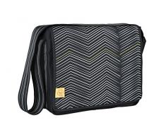 Lässig Sac à langer - Casual mallette zigzag noir et blanc