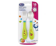 Chicco Mes Premiers Couvert Bout en Inox 18+ Mois x 2