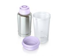 Philips AVENT SCF256/00 Chauffe-biberon isotherme en acier inoxydable, violet, polypropylène, acier inoxydable, 105 x 105 x 207 mm